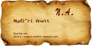 Nyári Anett névjegykártya