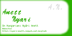 anett nyari business card